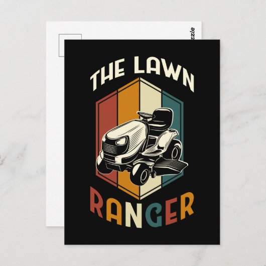 芝生おもしろい草刈り父グラスモーア ポストカード (正面/裏面)