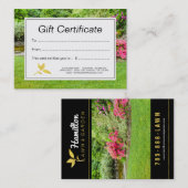 芝生および庭のギフト券 割引カード (正面/裏面)