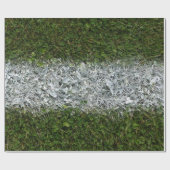 芝生および白のペンキのスポーツ界 ラッピングペーパー (フラット)