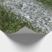 芝生および白のペンキのスポーツ界 ラッピングペーパー (角)