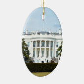 芝生から出たホワイトハウス セラミックオーナメント (右)