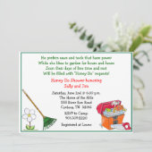 芝生とガーデンブライダルシャワーへの招待 招待状 (スタンド正面)