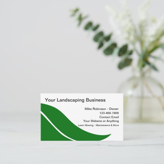 芝生とランドカピン 名刺 (スタンド正面)