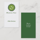 芝生と木気に 名刺 (正面/裏面)