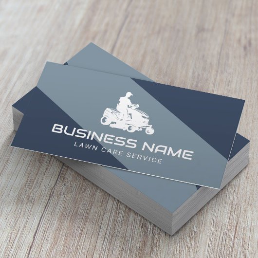 芝生と気に造園サービス乗馬モーワーブルー 名刺
