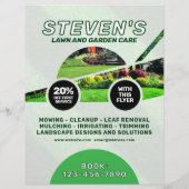 芝生と気に造園フライヤー チラシ (裏面)