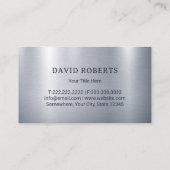 芝生と気に造園メタル乗馬モーワーロゴ 名刺 (裏面)