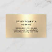 芝生と気に造園金ゴールドモーワーロゴレッド 名刺 (裏面)