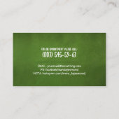 芝生と気に造園 – 芝刈りスケッチ 名刺 (裏面)