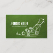 芝生と気に造園 – 芝刈りスケッチ 名刺 (正面)