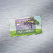 芝生と気に造園、草刈り草の木サービス マグネット名刺 (インサイチュ)