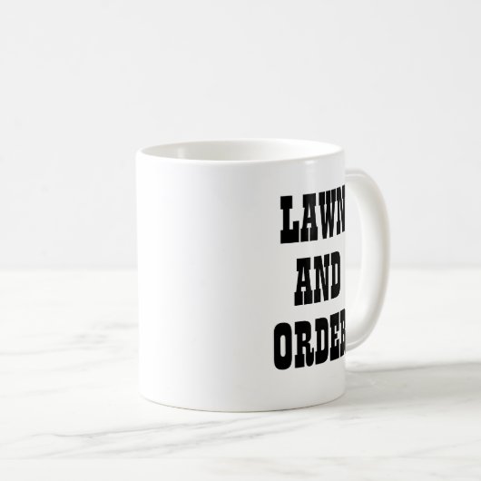 芝生と注文マグカップ コーヒーマグカップ (正面右)