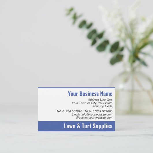 芝生と芝生はQRコードの名刺を提供 名刺 (スタンド正面)