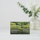 芝生と造園の名刺の両面 名刺 (スタンド正面)