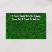 芝生と造園の名刺の両面 名刺 (裏面)