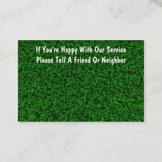 芝生と造園の名刺の両面 名刺 (裏面)