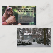 芝生と雪の名刺 名刺 (正面/裏面)