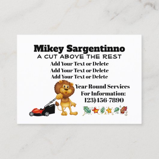 芝生と風景 名刺 (裏面)