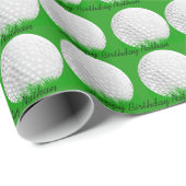 芝生に大きなゴルフボール ラッピングペーパー (ロールコーナー)