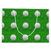 芝生のゴルフボール ラージペーパーバッグ (裏面)