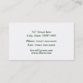 芝生のサービス業カード 名刺 (裏面)