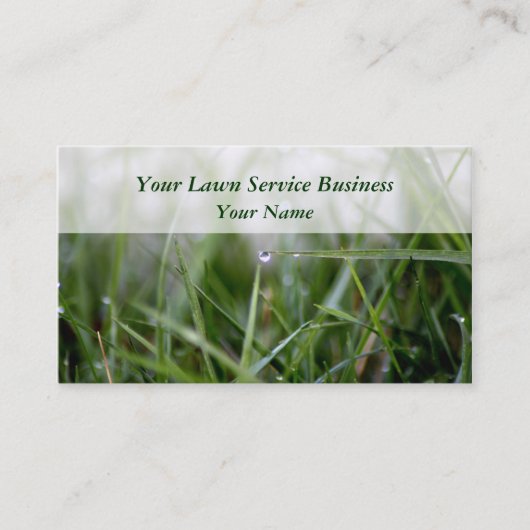芝生のサービス業カード 名刺 (正面)