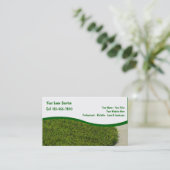 芝生のサービス業カード 名刺 (スタンド正面)