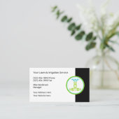 芝生のスプリンクラーと灌漑サービス 名刺 (スタンド正面)