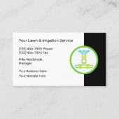 芝生のスプリンクラーと灌漑サービス 名刺 (正面)