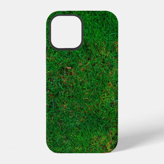 芝生のテクスチャー 芝庭 iPhoneケース (裏面)