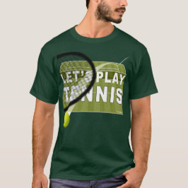 芝生のテニスコートで遊ぼう Tシャツ