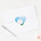 芝生のバレーボール ハートシール (封筒)