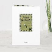 芝生のボウルに囲まれた誕生日カード カード (裏面)