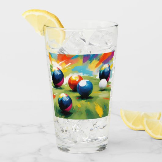 芝生のボウルのカラスプラッシュ、 タンブラーグラス (アイス正面)