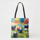 芝生のボウルのカラスプラッシュ、 トートバッグ (正面)