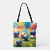 芝生のボウルのカラスプラッシュ、 トートバッグ (裏面)