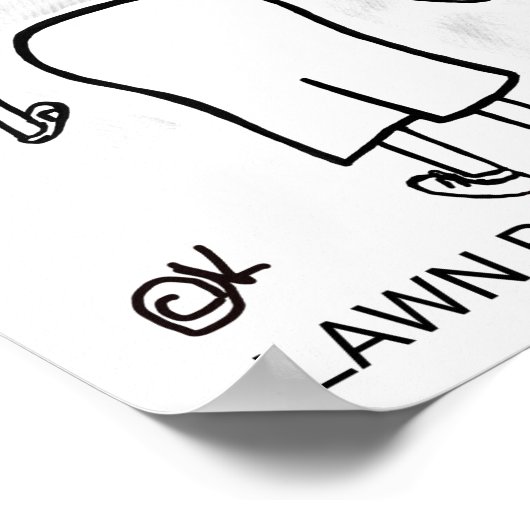 芝生のボウルの人々 ポスター (角)