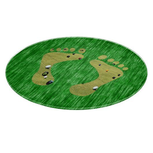 芝生のボウルの足跡 カッティングボード (角)