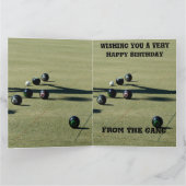 芝生のボウルの近いコール、大規模な誕生日 カード (内部)