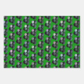 芝生のボウルデザイン三杯 ラッピングペーパーシート (正面3)