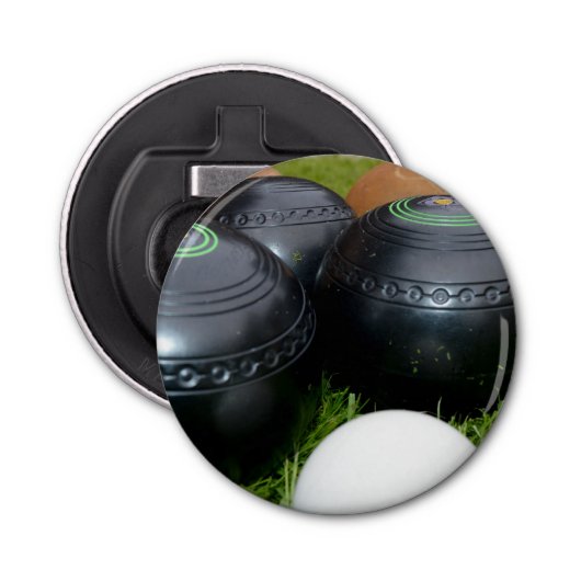 芝生のボウル収集、磁気 栓抜き (正面)