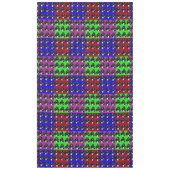 芝生のボウル数々の色パッチワークのパターン、大 テーブルクロス (正面)