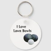 芝生のボウル私が愛するゲームは、キーリング キーホルダー (裏面)