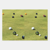 芝生のボウル競技ゲーム，ギフトラップシート， ラッピングペーパーシート (正面3)