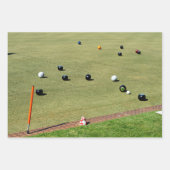 芝生のボウル競技ゲーム，ギフトラップシート， ラッピングペーパーシート (正面)