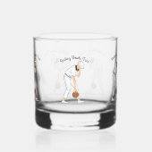 芝生のボウル：休憩用ボウル顔おもしろい, ウイスキーグラス (左)