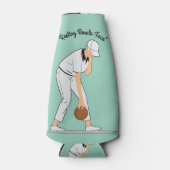 芝生のボウル:休憩用ボウル顔おもしろい, ボトルクーラー (正面)