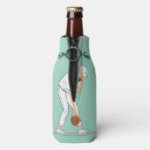 芝生のボウル:休憩用ボウル顔おもしろい, ボトルクーラー (ボトル裏面)