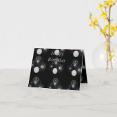 芝生のボウル、小さなハッピーバースデーカード カード (黄色い花)