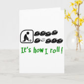 芝生のボウル – 私の転がやり方 カード (黄色い花)